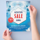 Reclamebrochure winterverkoop flyer (Hand)