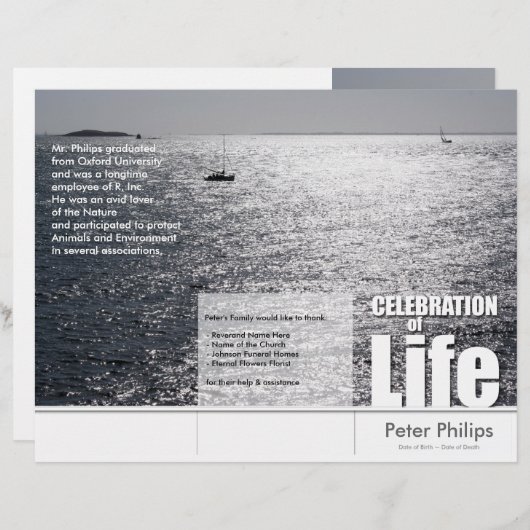 Reclamebrochures over het programma voor de herden (Voorkant / Achterkant)