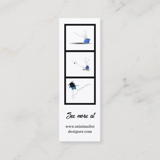 Reclamedia voor boekauteur: verbazingwekkend bladw mini visitekaartje (Voorkant)