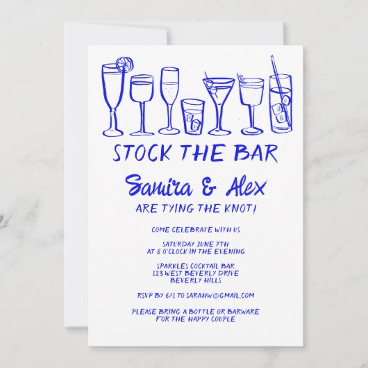 Reclameer de bar met speelse cocktaildrankjes kaart (Voorkant)