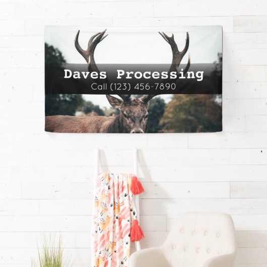 Reclameer herten dier verwerkingsbedrijf spandoek (Insitu)