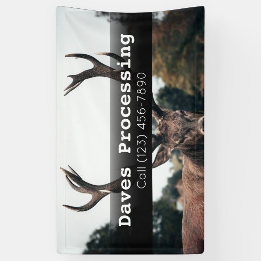Reclameer herten dier verwerkingsbedrijf spandoek (Verticaal)