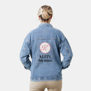 Reclameer je bedrijf met een denim jack met eigen jacket