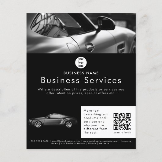 Reclamefolder Auto Detailing Autoreiniging Flyer (Voorkant)
