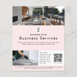 Reclamefolder Huishoudelijke Schoonmaak Dienst Flyer