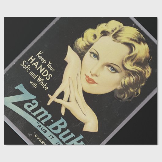  reclamehandleiding voor Cream Woman Blond Hair Cadeaupapier (Vlak)