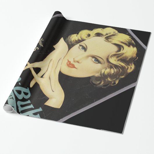 reclamehandleiding voor Cream Woman Blond Hair Cadeaupapier (Uitgerold)