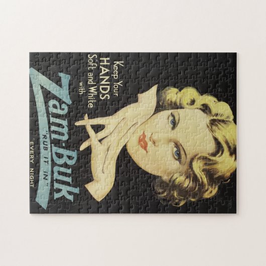  reclamehandleiding voor Cream Woman Blond Hair Legpuzzel (Horizontaal)