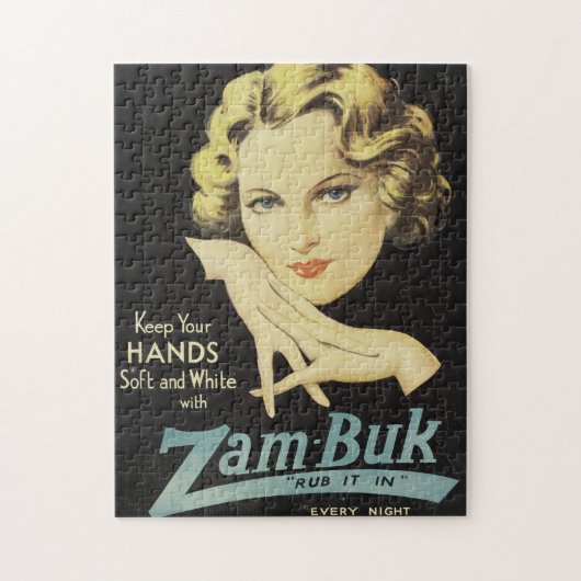 reclamehandleiding voor Cream Woman Blond Hair Legpuzzel (Verticaal)