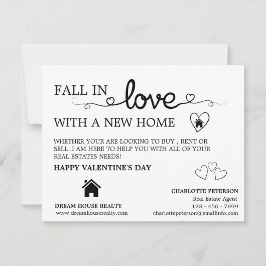 Reclamehouder Valentijnsdag Feestdagenkaart (Voorkant)