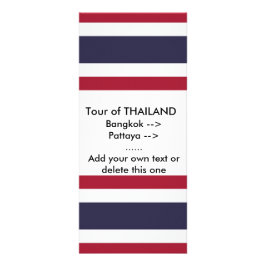 Reclamekaart met vlag van Thailand