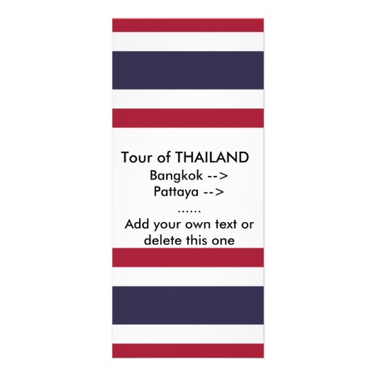 Reclamekaart met vlag van Thailand (Voorkant)