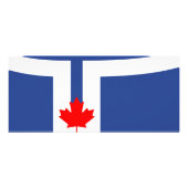 Reclamekaart met vlag van Toronto (Achterkant)