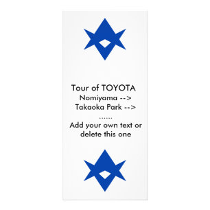 Reclamekaart met vlag van Toyota City