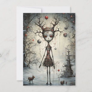 Reclamekaarten voor een freakshow Kerst Feestdagenkaart