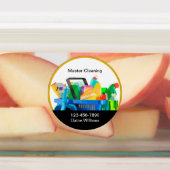 Reclamelabels voor schoonmaakservice labels (Aangebracht)