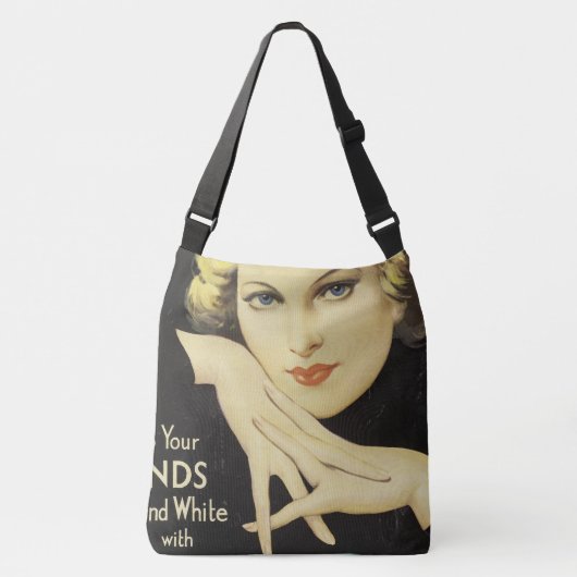 reclameportret Woman Blond Hair Crossbody Tas (Voorkant)