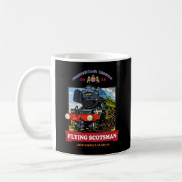 Reclameposter Stoomlocomotief Flying Scotsman uit  Koffiemok