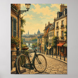 Reclameposter voor fietsstad voor stedelijke avont poster