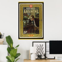 Reclameposter voor het toneelstuk Absinthe vintage