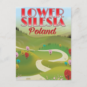 reclameposter voor reis naar Neder-Silezië, Polen Briefkaart
