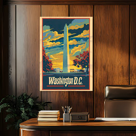 Reclameposter voor reis naar Washington D.C. uit v Poster