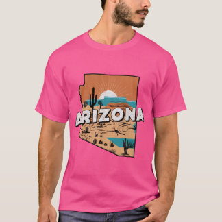 Reclameposter voor reizen naar de Arizona-woestijn T-shirt
