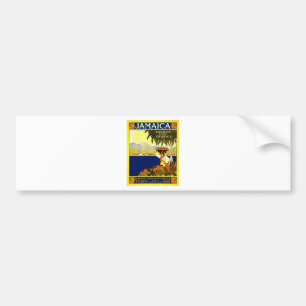 reclameposter-voor-reizen-naar-jamaica. bumpersticker