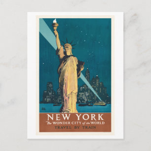 Reclameposter voor reizen naar New York City uit h Briefkaart