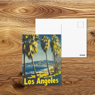 Reclameposter voor strandvakantie in Los Angeles u Briefkaart