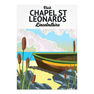 reclameposter voor vakantie in Chapel St Leonards, Foto Afdruk