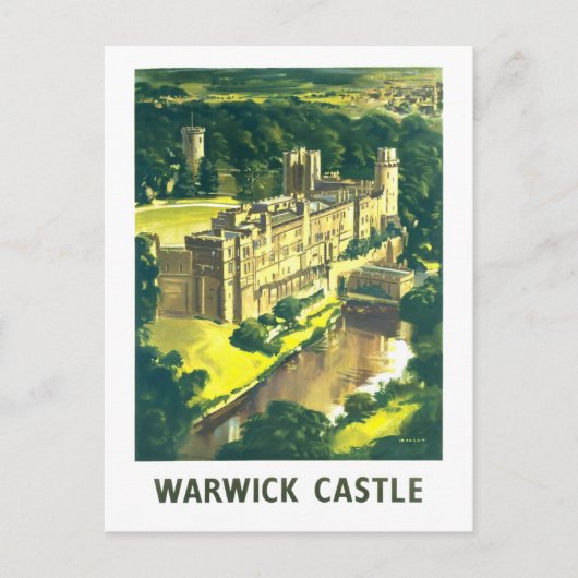 Reclameposter voor Warwick Castle Briefkaart (Voorkant)