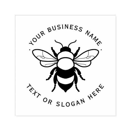 Reclameronde Bee Custom Business Rubberstempel (Afrduk)