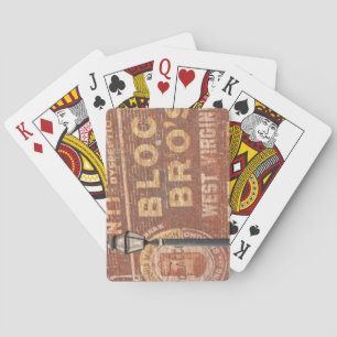Reclames aan de zijkant van het gebouw pokerkaarten