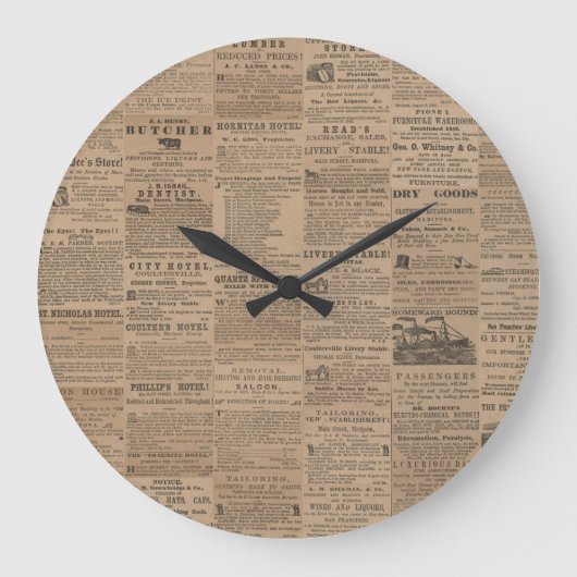 Reclames uit het verleden, NY 1856 wandklok (Voorkant)