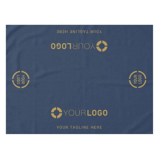Reclamescherm van Navy Custom Company Logo Tafelkleed (Voorkant (Horizontaal))