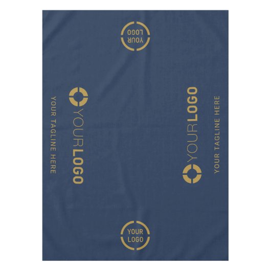 Reclamescherm van Navy Custom Company Logo Tafelkleed (Voorkant)
