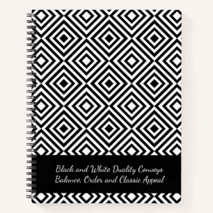 Reclamescript bedrijf Tagline Black & White Notitieboek