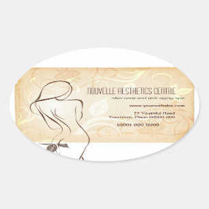 Reclamesticker voor curven ovale sticker