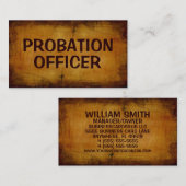 reclasseringsambtenaar Antiek Visitekaartje (Voorkant / Achterkant)