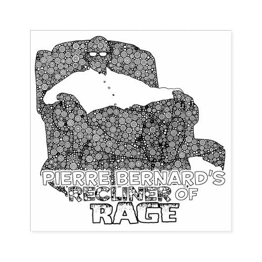 Recliner van Rage Rubber Stamp Rubberstempel (Afrduk)