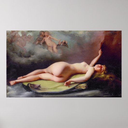 Reclining Beauty , door Luis Ricardo Falero Poster (Voorkant)