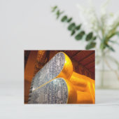 Reclining Budda, Wat Pho, Bangkok. Briefkaart (Staand voorkant)
