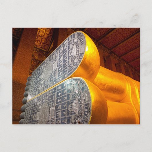 Reclining Budda, Wat Pho, Bangkok. Briefkaart (Voorkant)