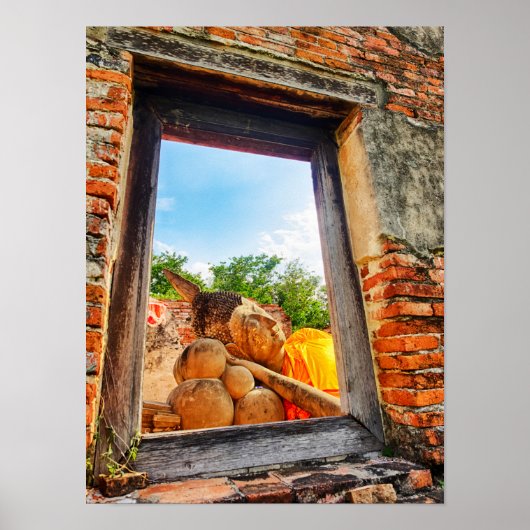 Reclining Buddha, Ayutthaya Poster (Voorkant)