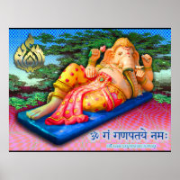 Reclining Ganesha with Cobra