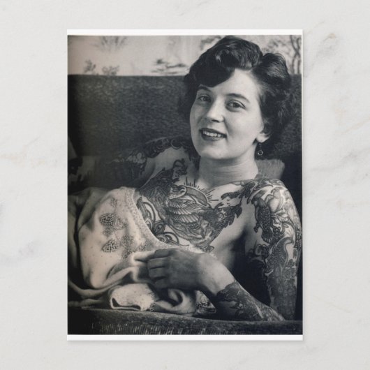 Reclining Tattooed Lady Briefkaart (Voorkant)