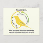 Recognizing Invisible Access Barriers Briefkaart (Voorkant)