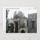 Recoleta begraafplaats, Buenos Aires, Argentinië Briefkaart (Voorkant / Achterkant)