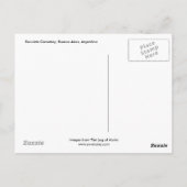 Recoleta begraafplaats, Buenos Aires, Argentinië Briefkaart (Achterkant)